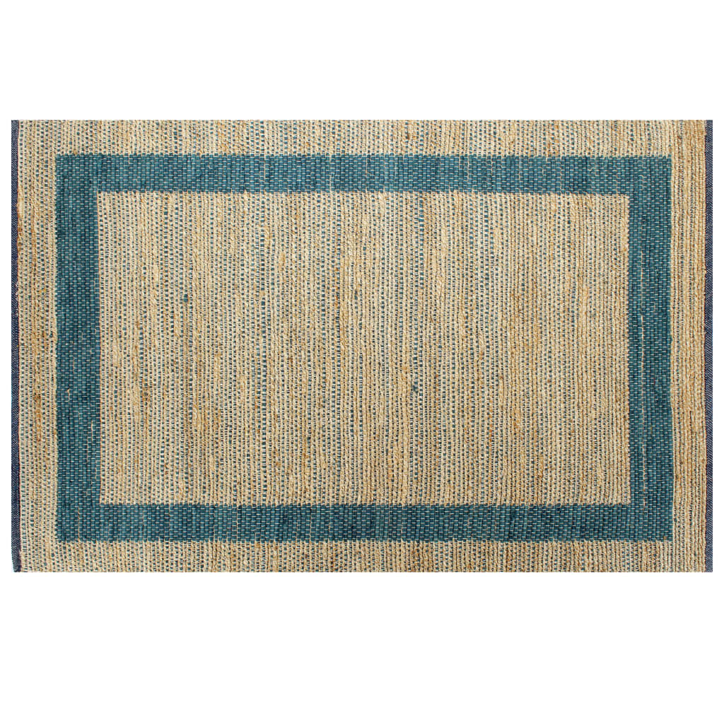 Tapis fait à la main Jute Bleu 120x180 cm