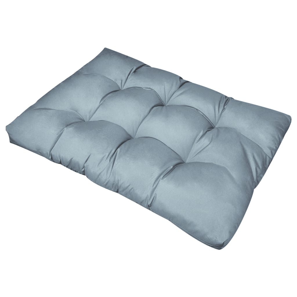 Coussin de siège rembourré Gris 120x80x10 cm
