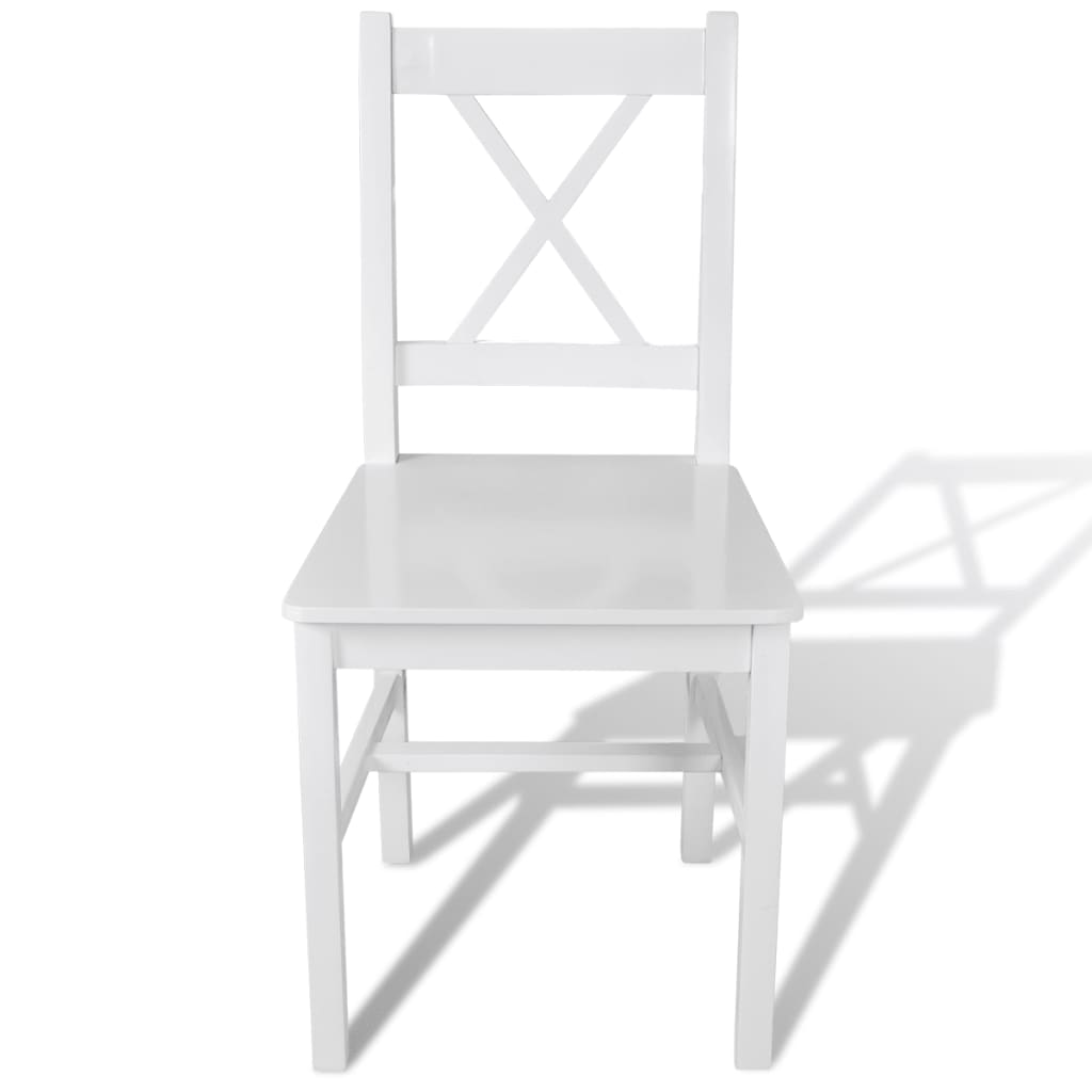 Chaises de salle à manger 6 pcs Blanc Pinède