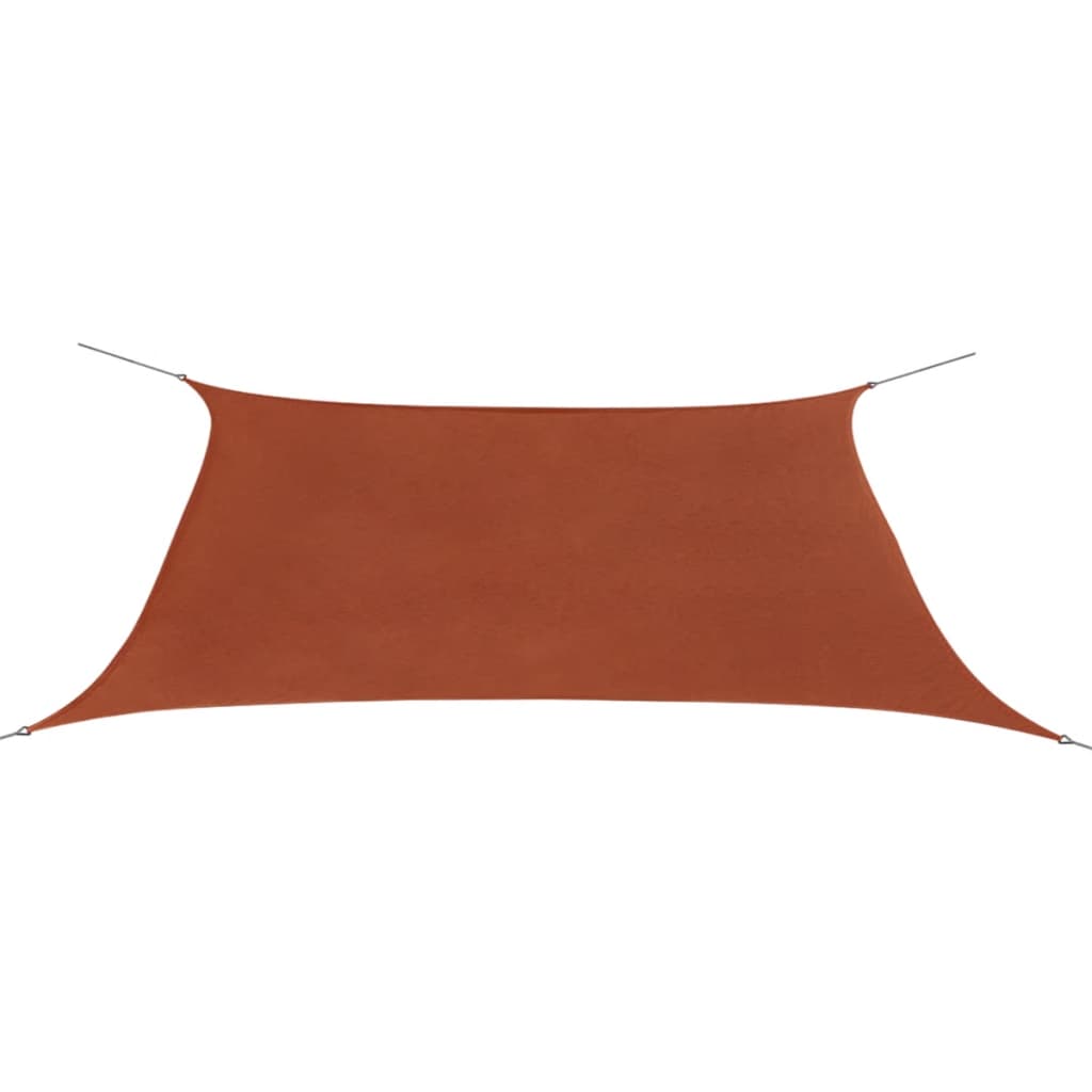 Parasol en tissu Oxford rectangulaire 2 x 4 m Ocre marron