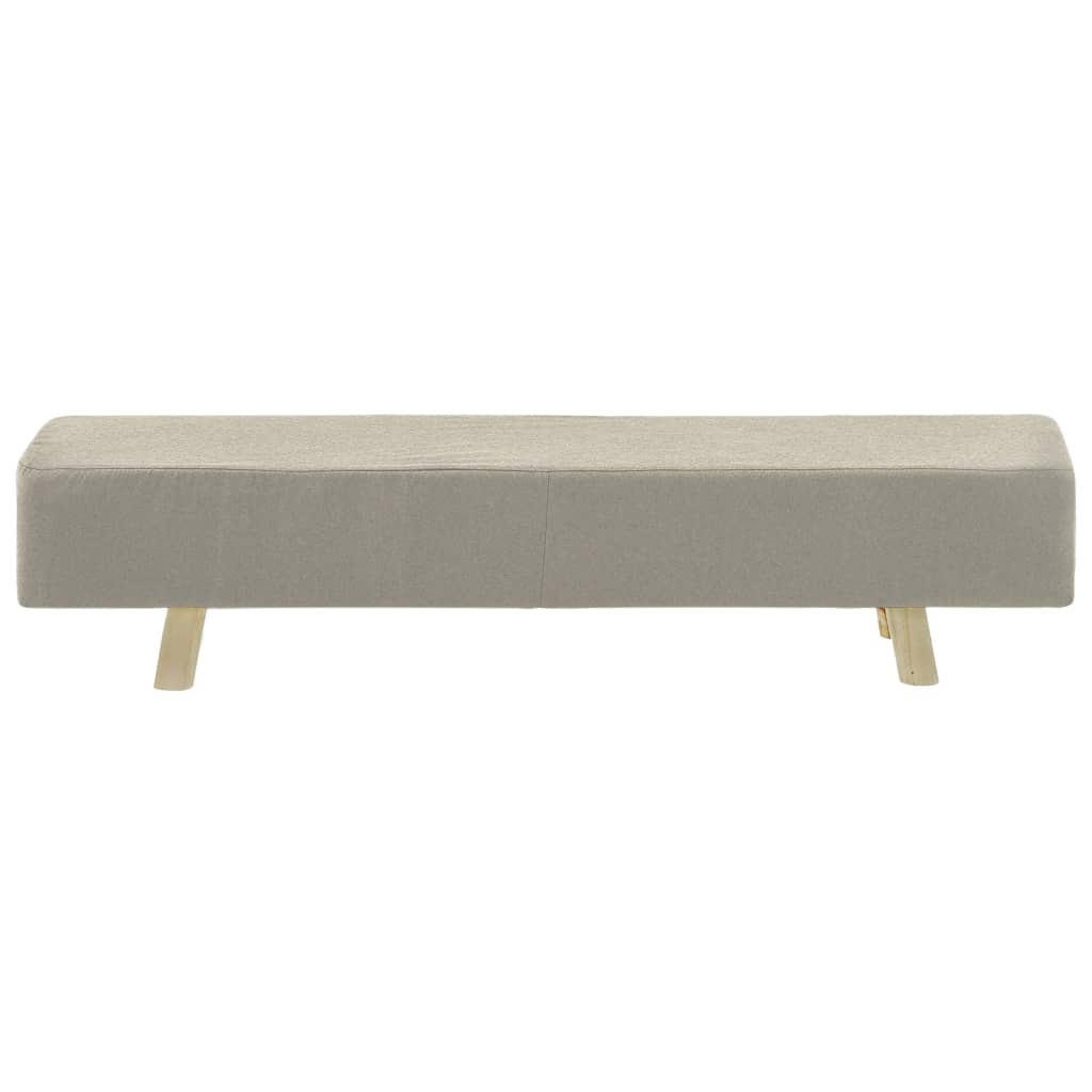 Repose-pied Crème 120x28x26 cm Tissu