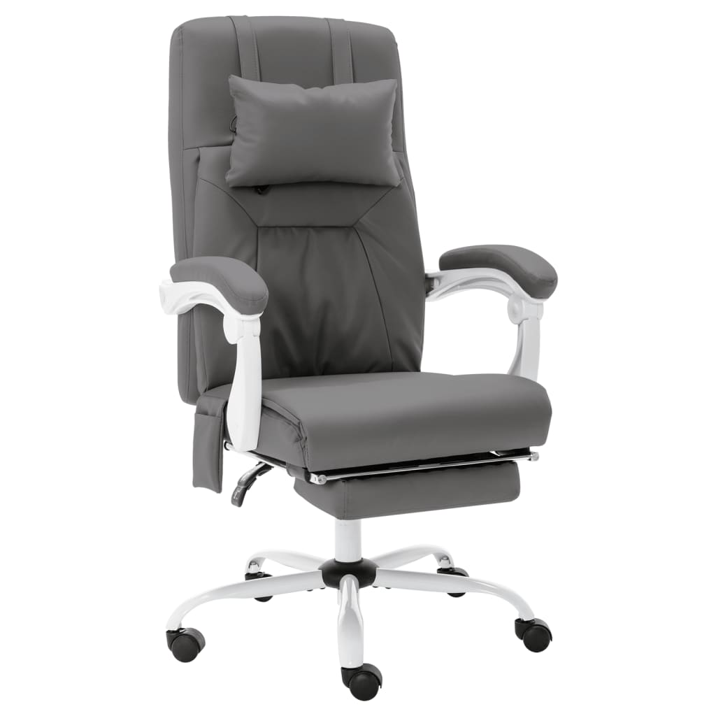 Chaise de bureau de massage Gris Similicuir