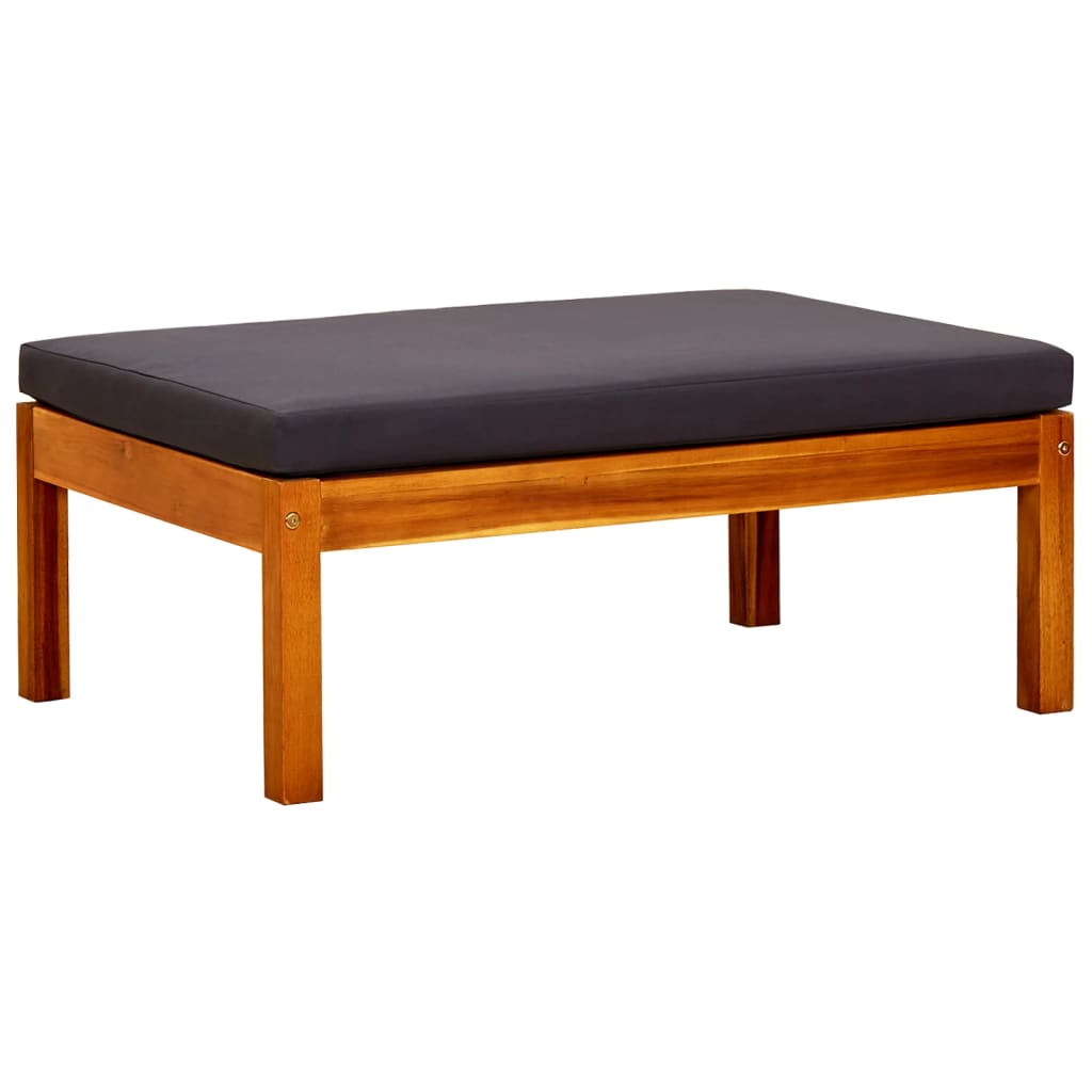 Repose-pieds de jardin 2 pcs Bois d'acacia massif