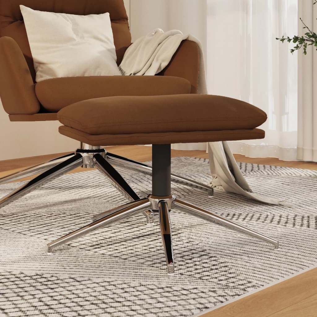 Repose-pied Marron 60x60x39 cm Tissu microfibre