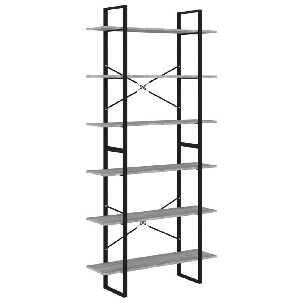 Armoire haute Sonoma gris 100x30x210 cm Bois d'ingénierie