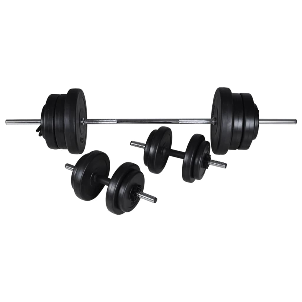 Banc d'entraînement et support de poids jeu d'haltères 60,5 kg