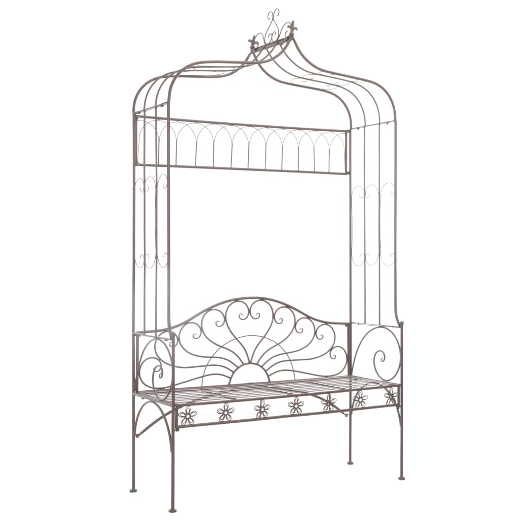 Banc de jardin 122 cm Fer Marron antique