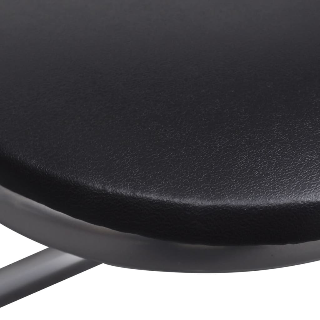 Chaises à manger pliables lot de 6 noir similicuir et acier