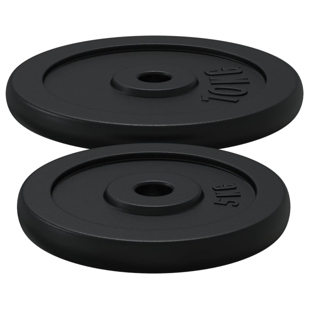 Barre d'haltères avec plaques 60 kg fonte et acier chromé