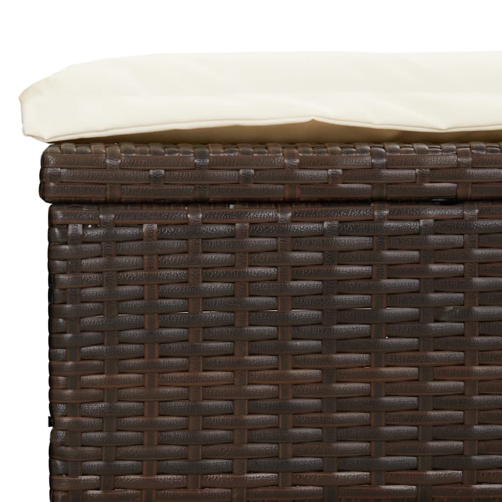Transat avec toit pliable marron 213x63x97 cm résine tressée