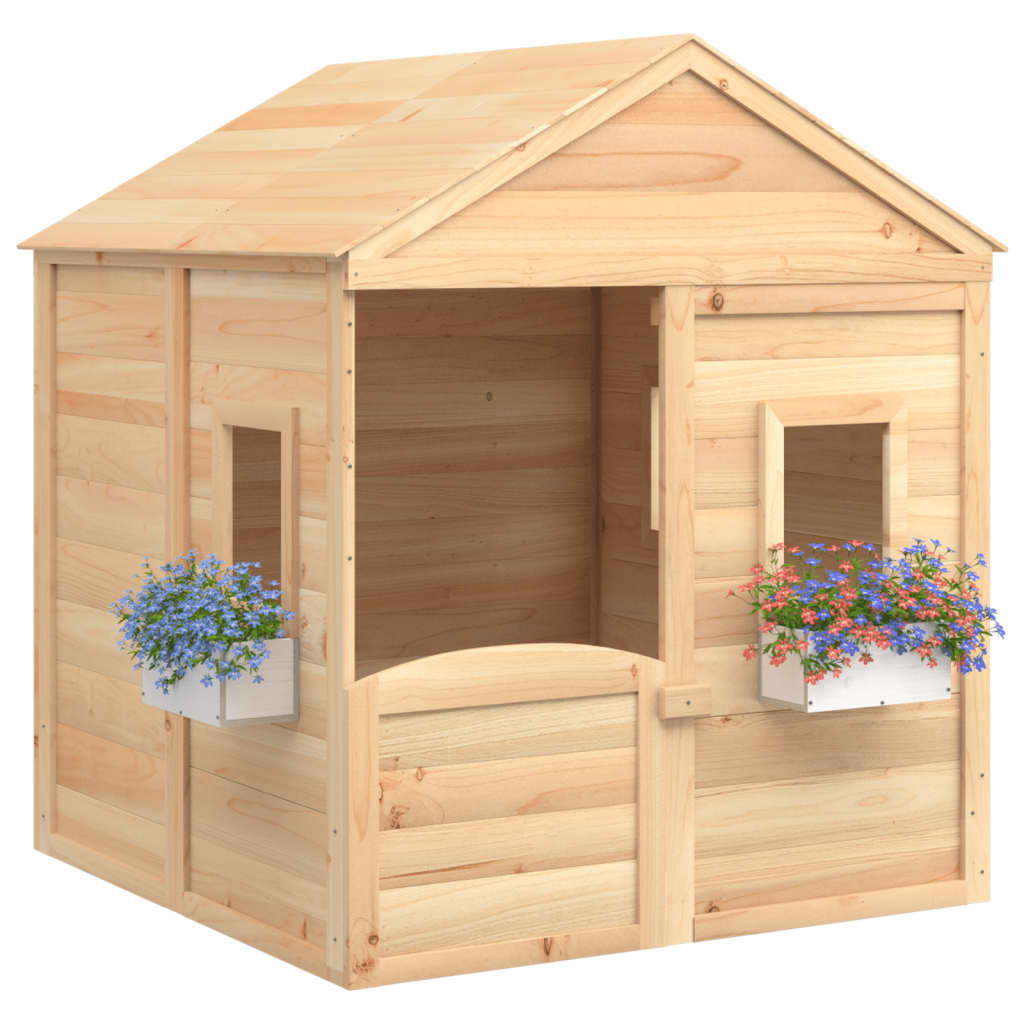 Maison de jeux et porte verrouillable/fleurs bois massif sapin