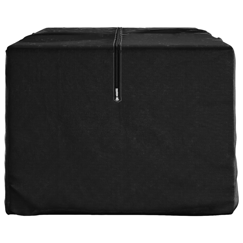 Sac de rangement pour coussins de jardin noir 135x40x55 cm PE