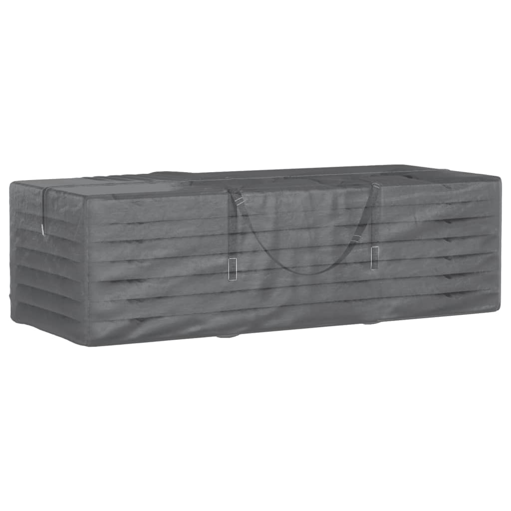 Sac de rangement pour coussins de jardin noir 135x40x55 cm PE