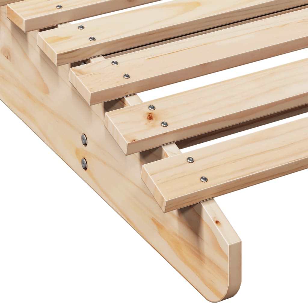 Chaise longue 205x110x31,5 cm bois massif de pin