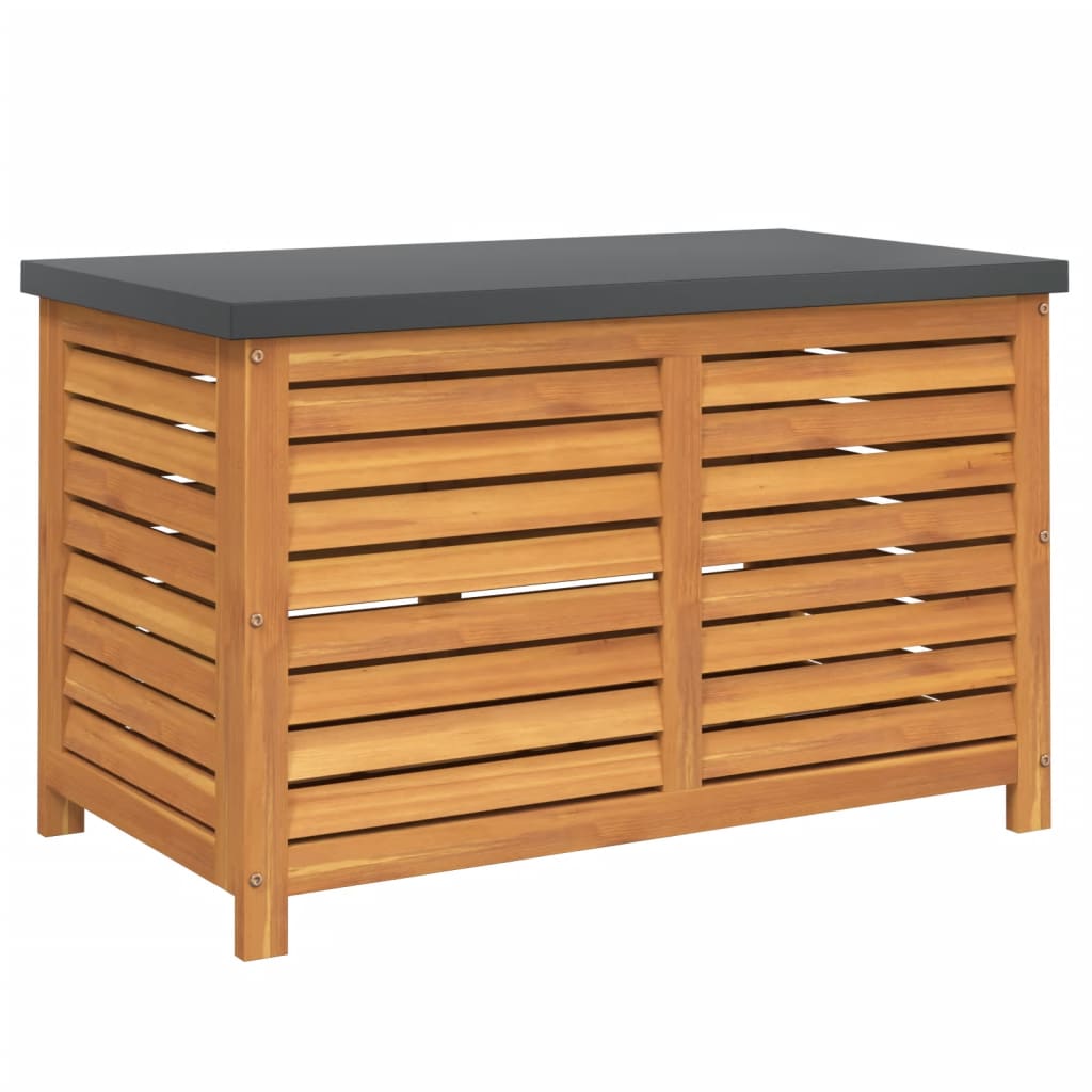 Boîte de rangement de jardin 90x48x55 cm bois massif d'acacia