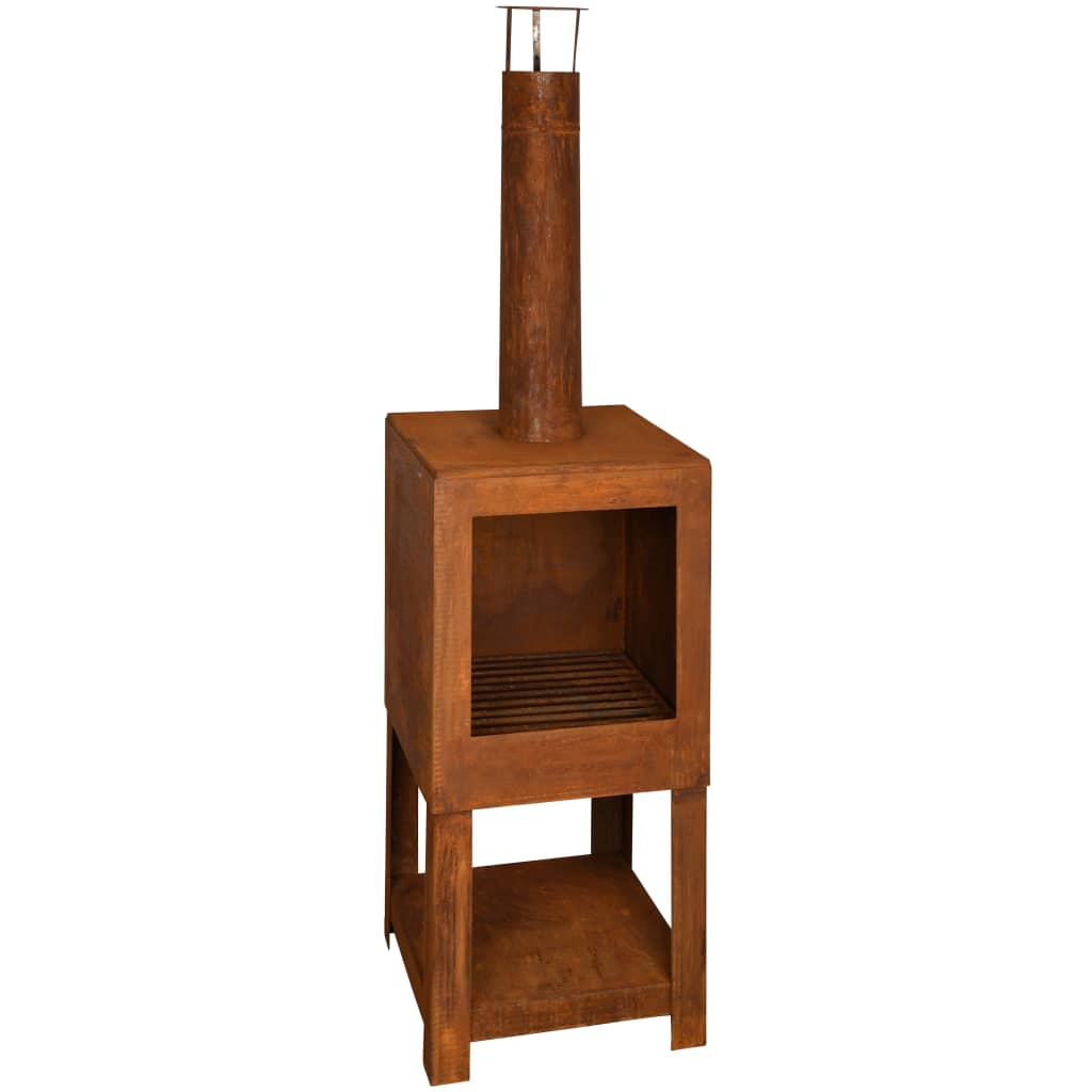 Cheminée d'extérieur avec rangement de bois FF298