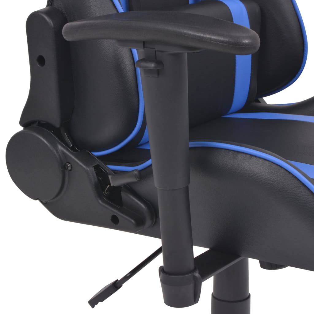 Chaise de bureau inclinable avec repose-pied Bleu