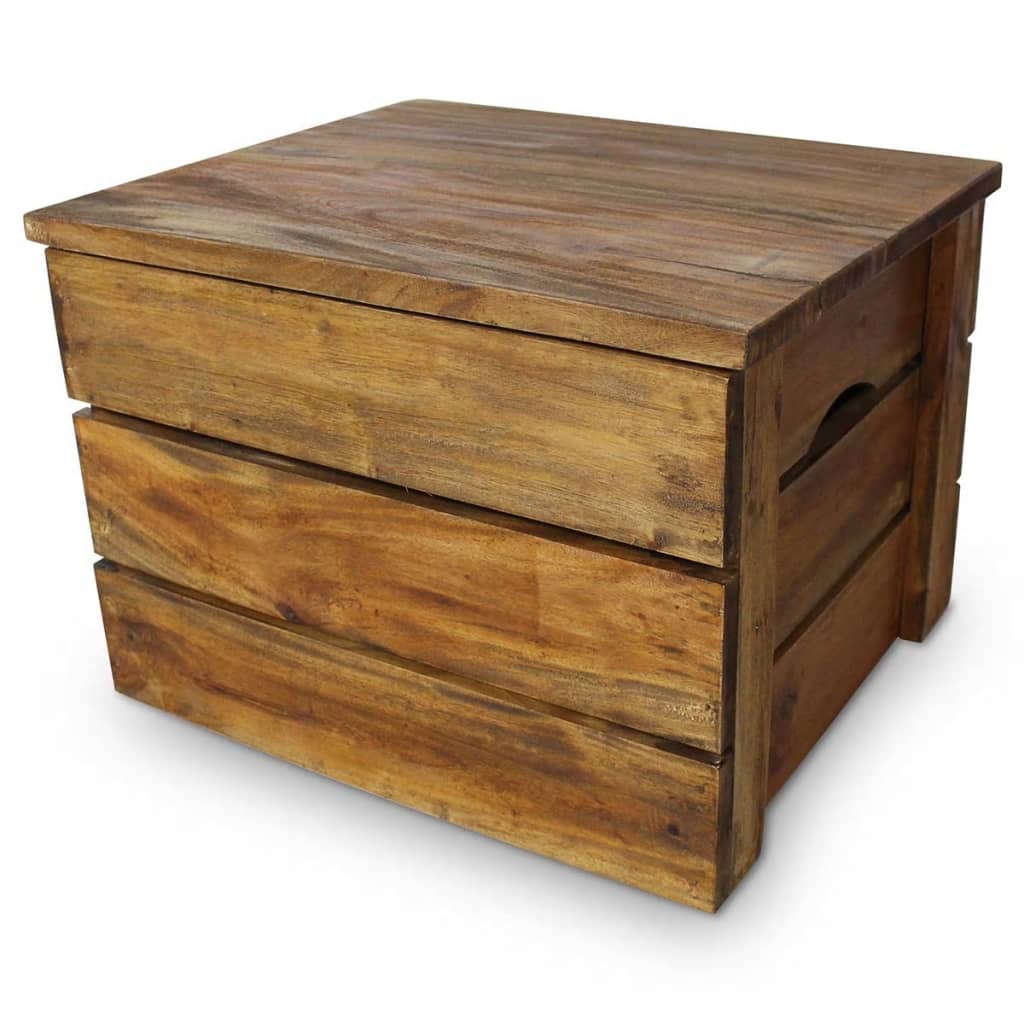 Jeu de caisse de rangement 2 pcs Bois de récupération massif