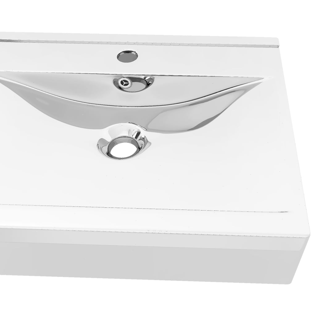 Lavabo avec trop-plein 60x46x16 cm Céramique Argenté