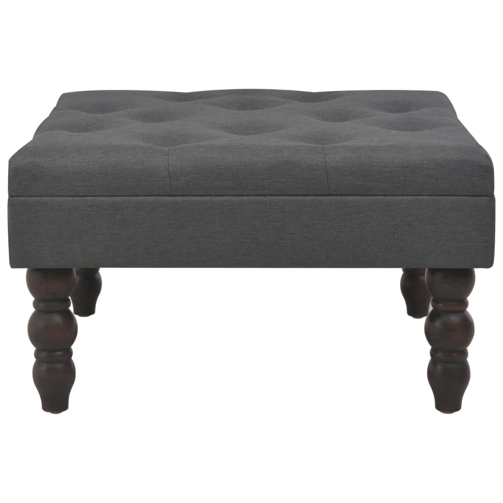 Tabouret Gris foncé 60x60x36 cm Polyester