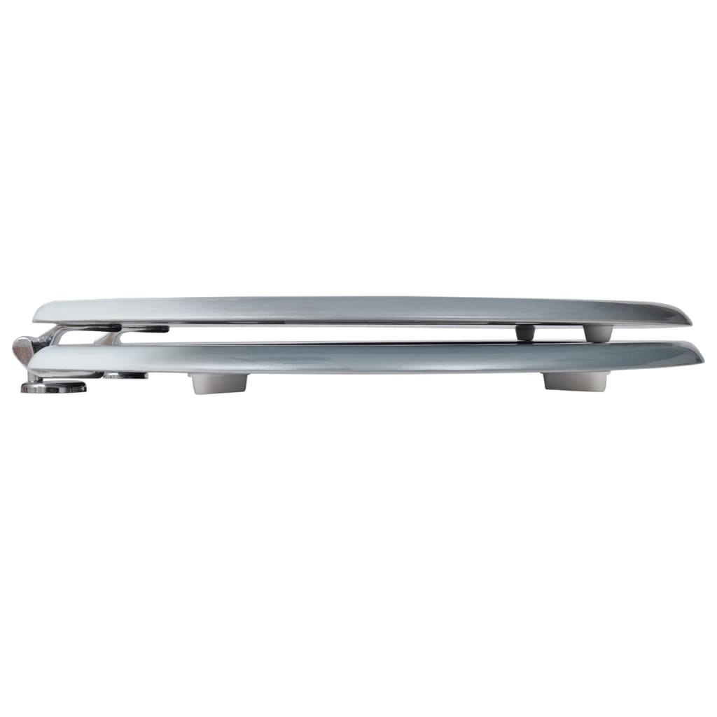 Sièges de toilette avec couvercles 2 pcs MDF Pierres