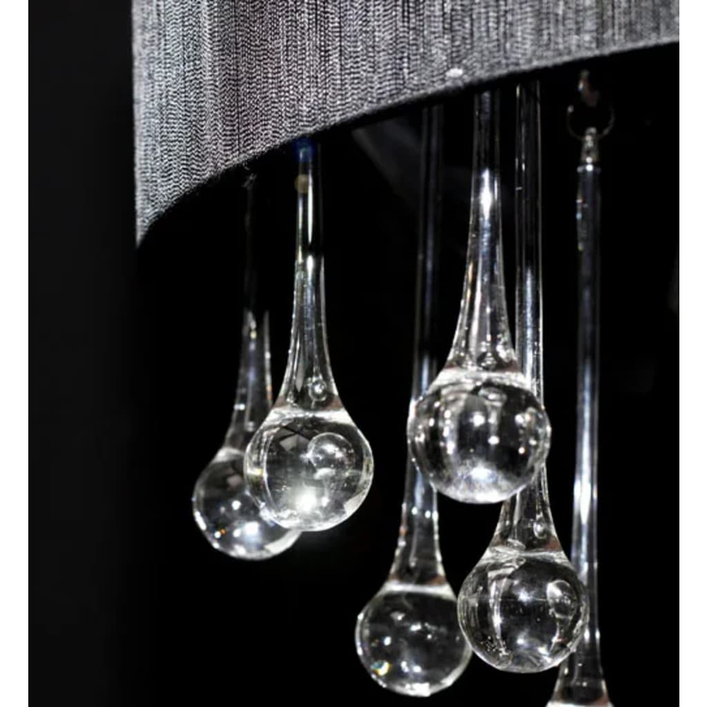 Lustre avec 85 cristaux Noir