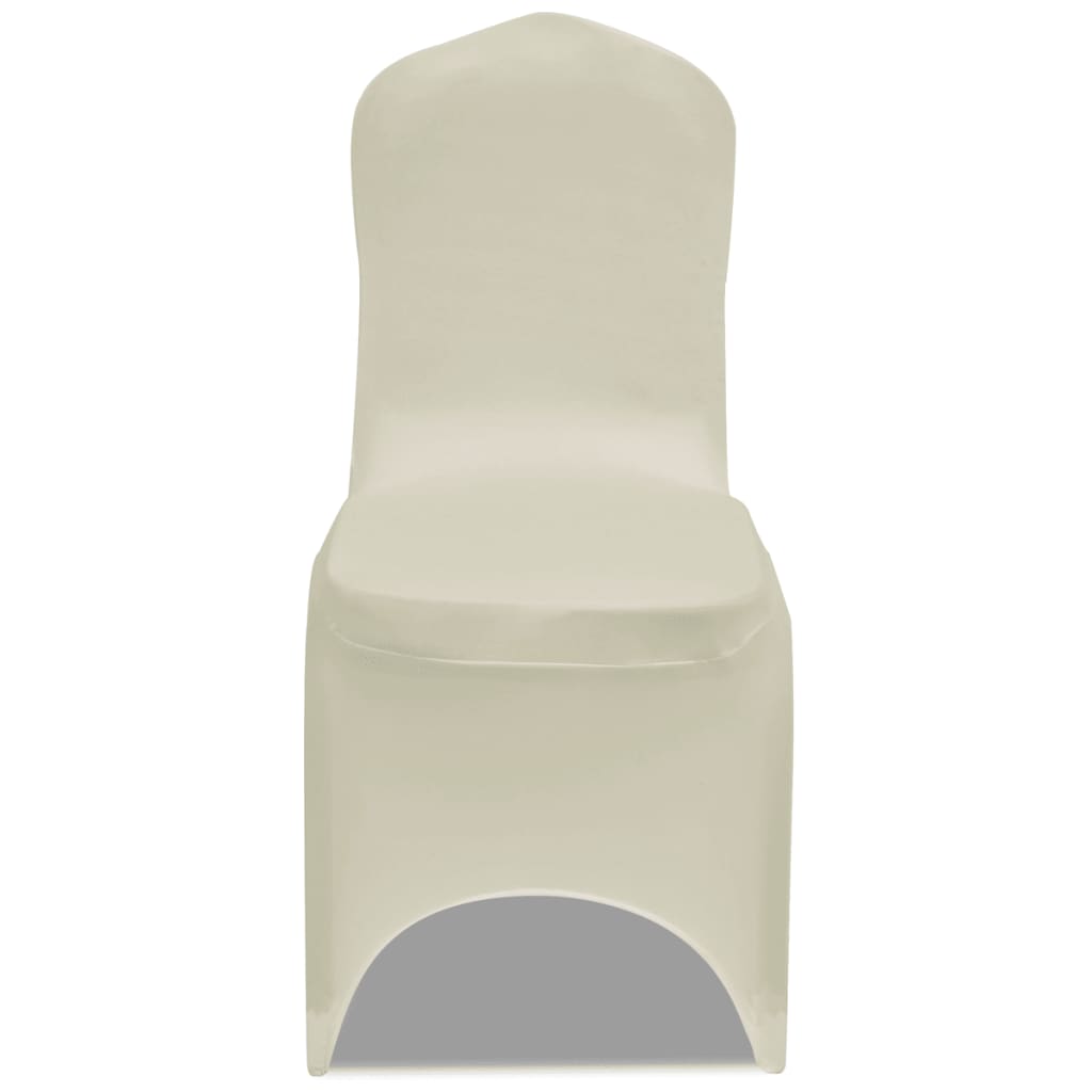 50 housses de chaise extensibles crème