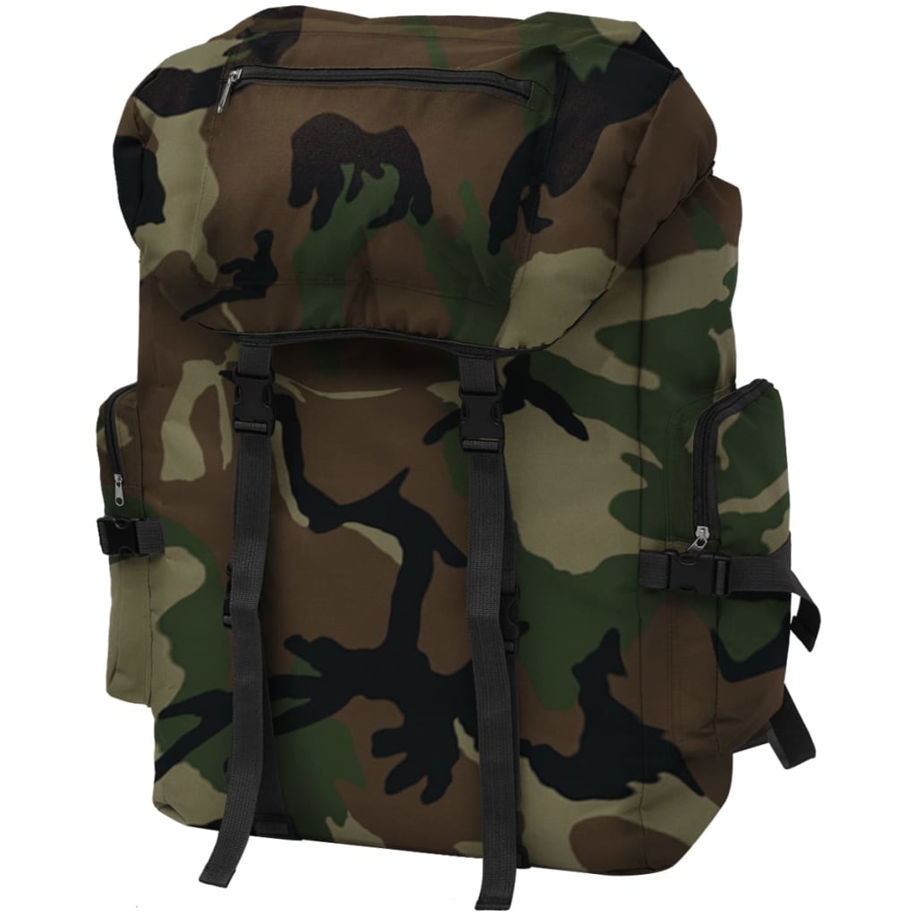 Sac à dos en style d'armée 65 L Camouflage
