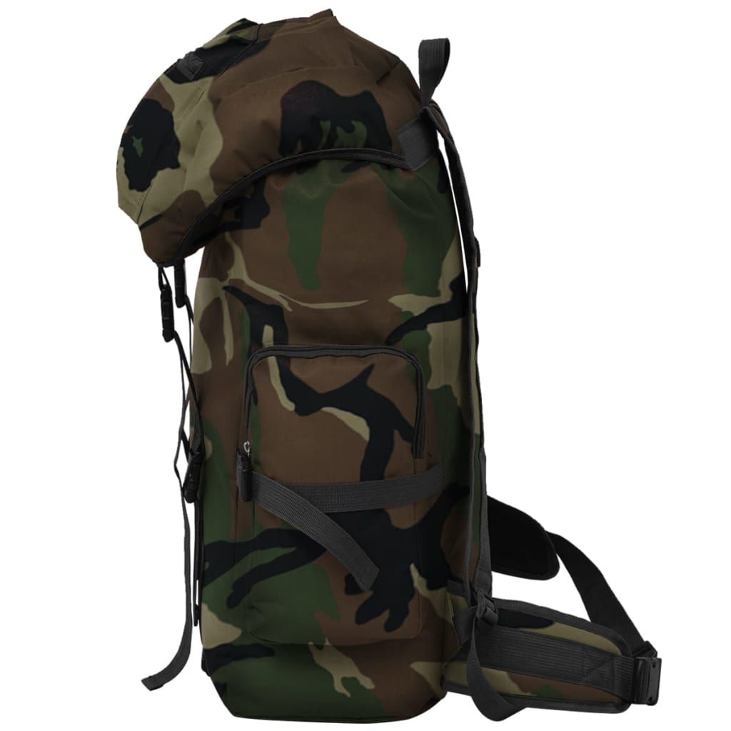 Sac à dos en style d'armée 65 L Camouflage