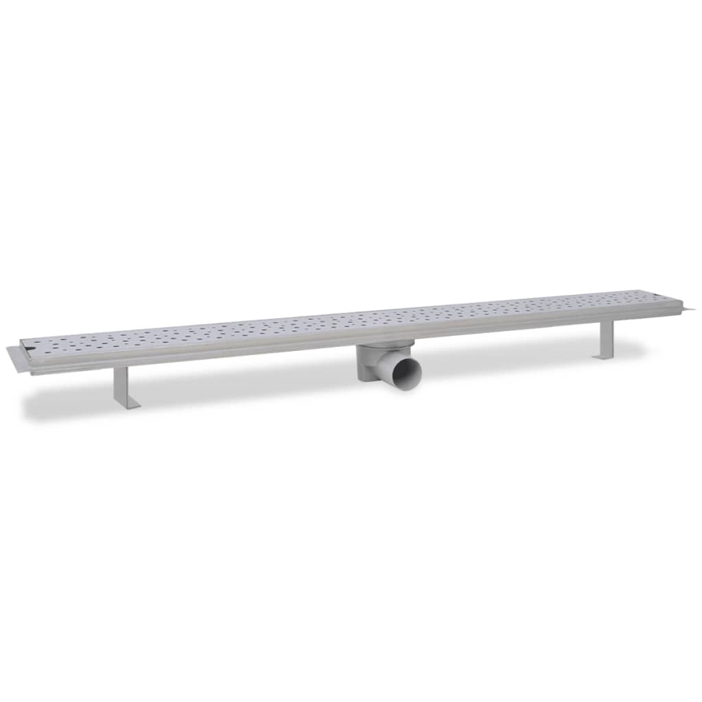 Drain de douche linéaire 1030 x 140 mm Acier inoxydable