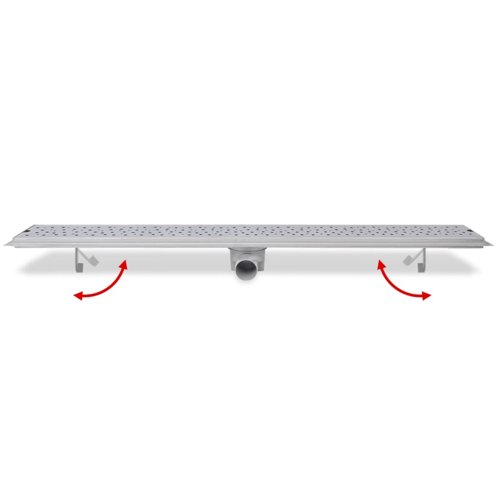 Drain de douche linéaire 1030 x 140 mm Acier inoxydable