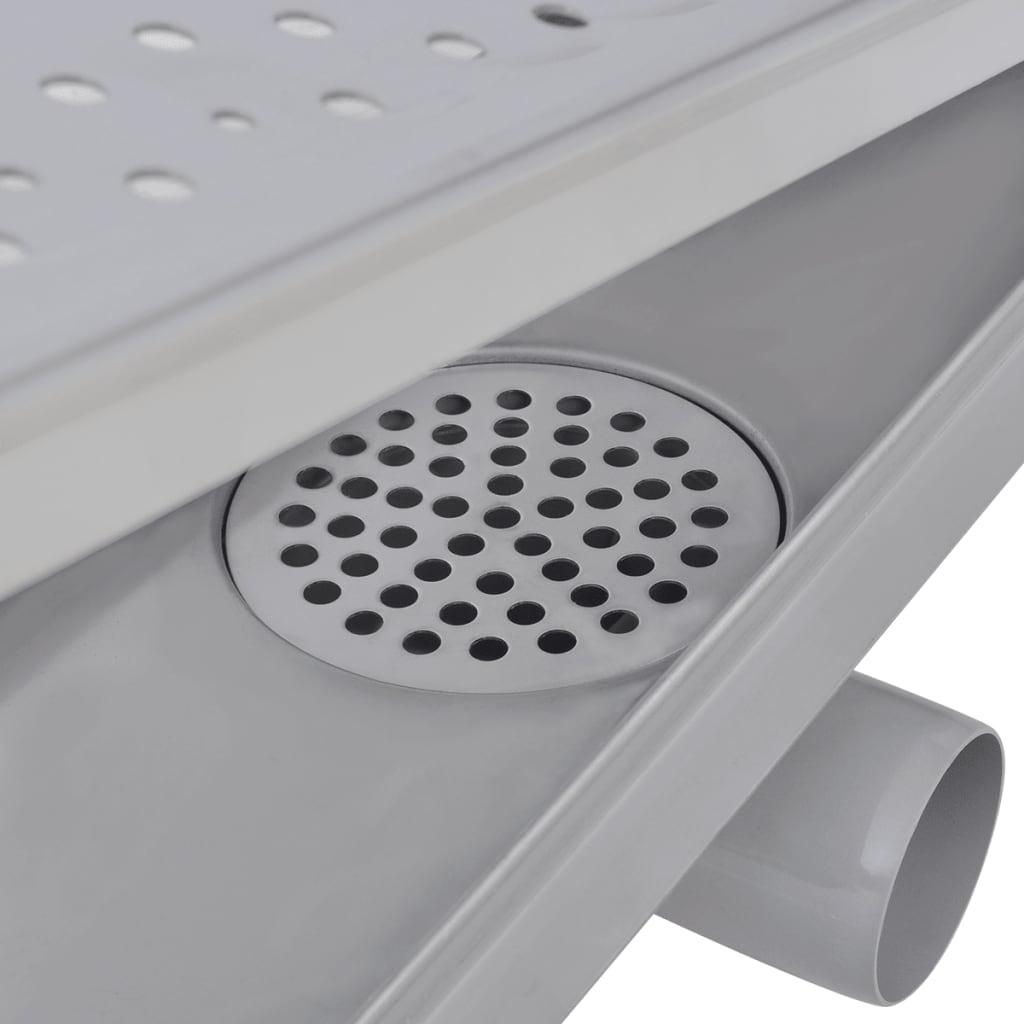 Drain de douche linéaire 1030 x 140 mm Acier inoxydable