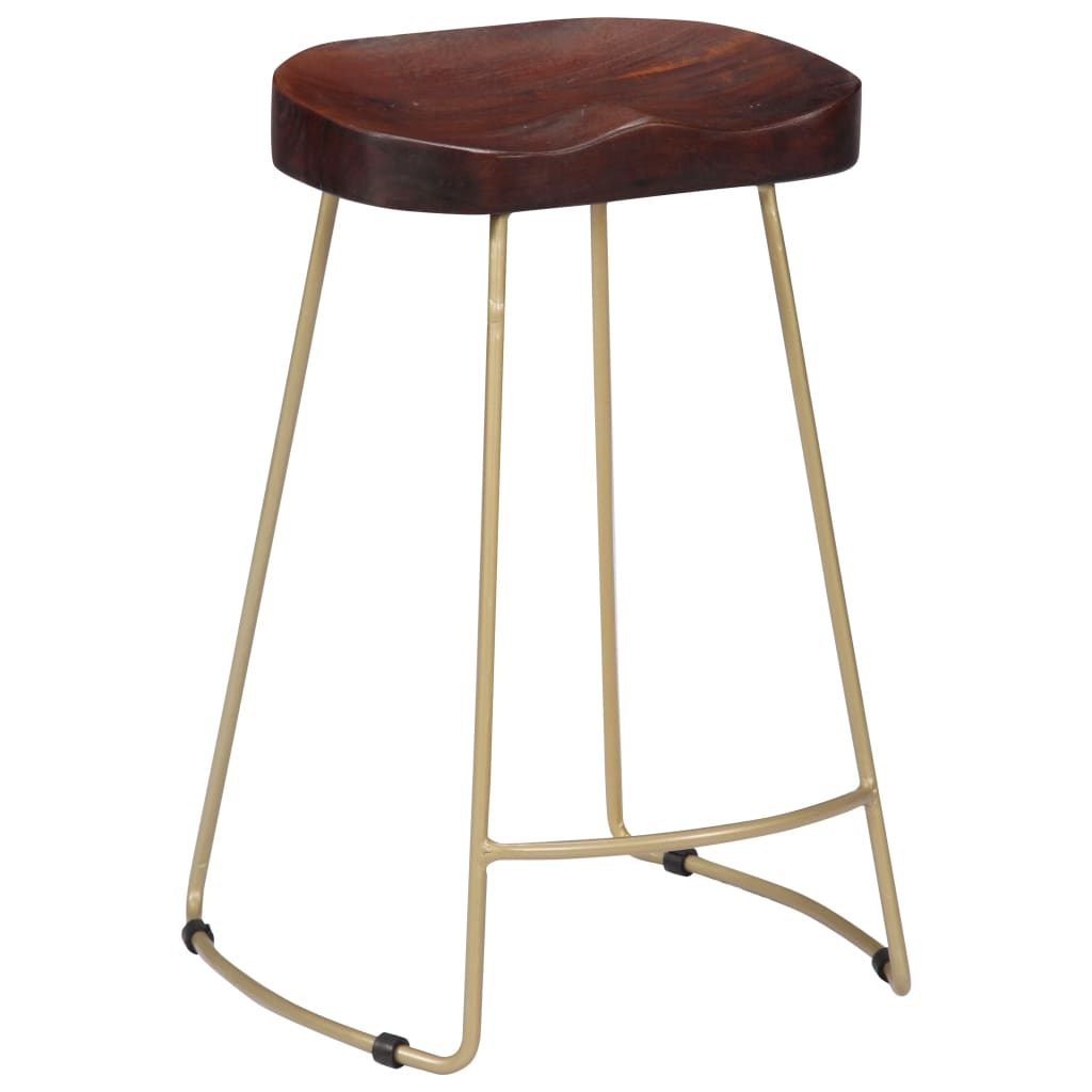 Tabourets de bar Gavin 2 pcs Bois de manguier massif