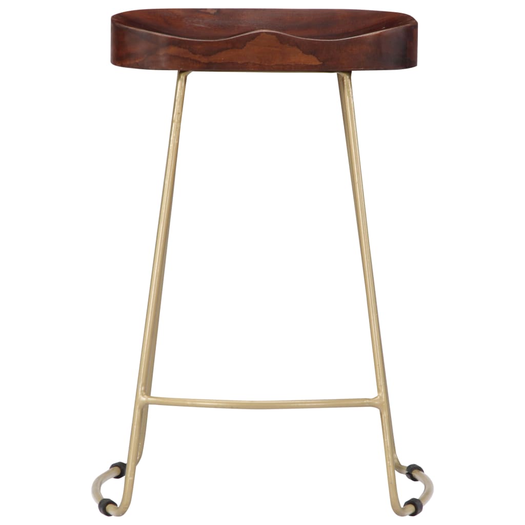 Tabourets de bar Gavin 2 pcs Bois de manguier massif