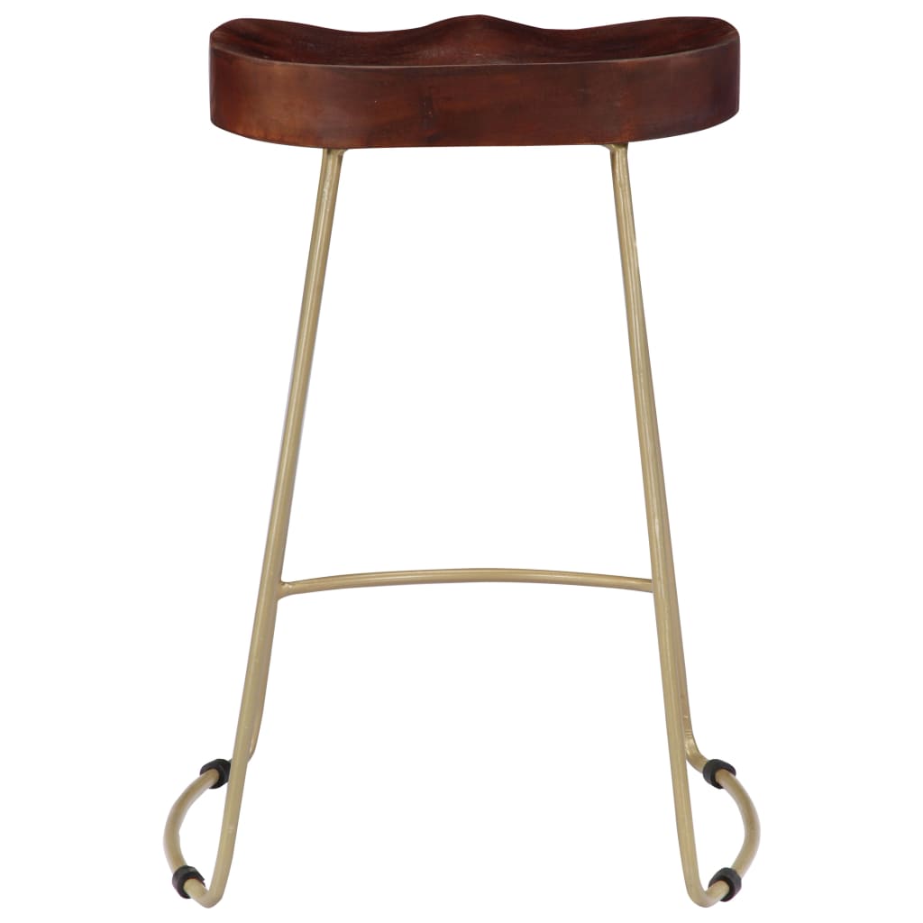 Tabourets de bar Gavin 2 pcs Bois de manguier massif