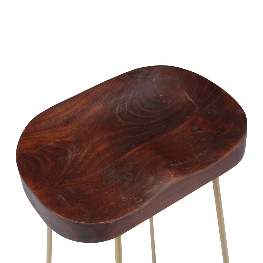 Tabourets de bar Gavin 2 pcs Bois de manguier massif