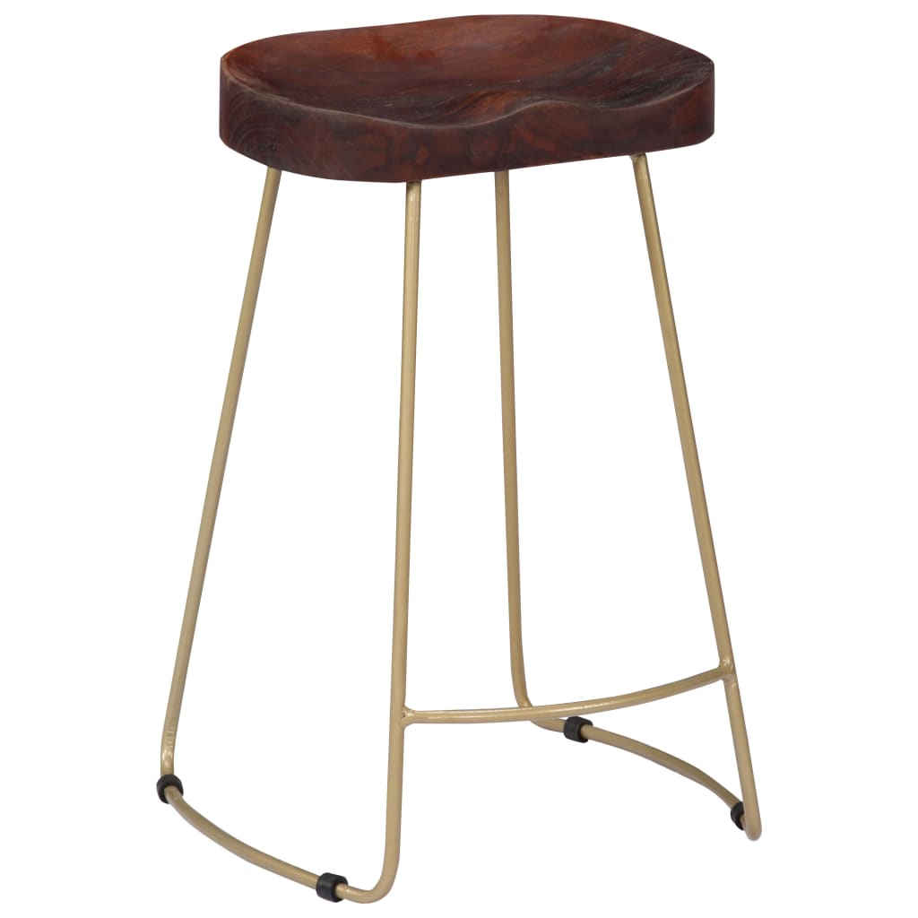 Tabourets de bar Gavin 2 pcs Bois de manguier massif