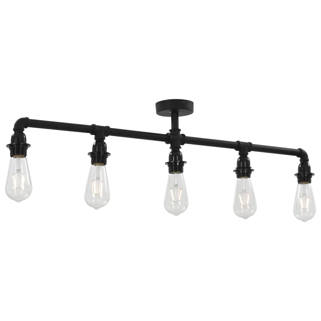 Plafonnier Noir 5 ampoules E27