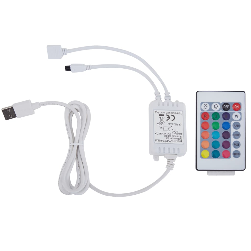Cadre de lit avec LED Gris Similicuir 180 x 200 cm