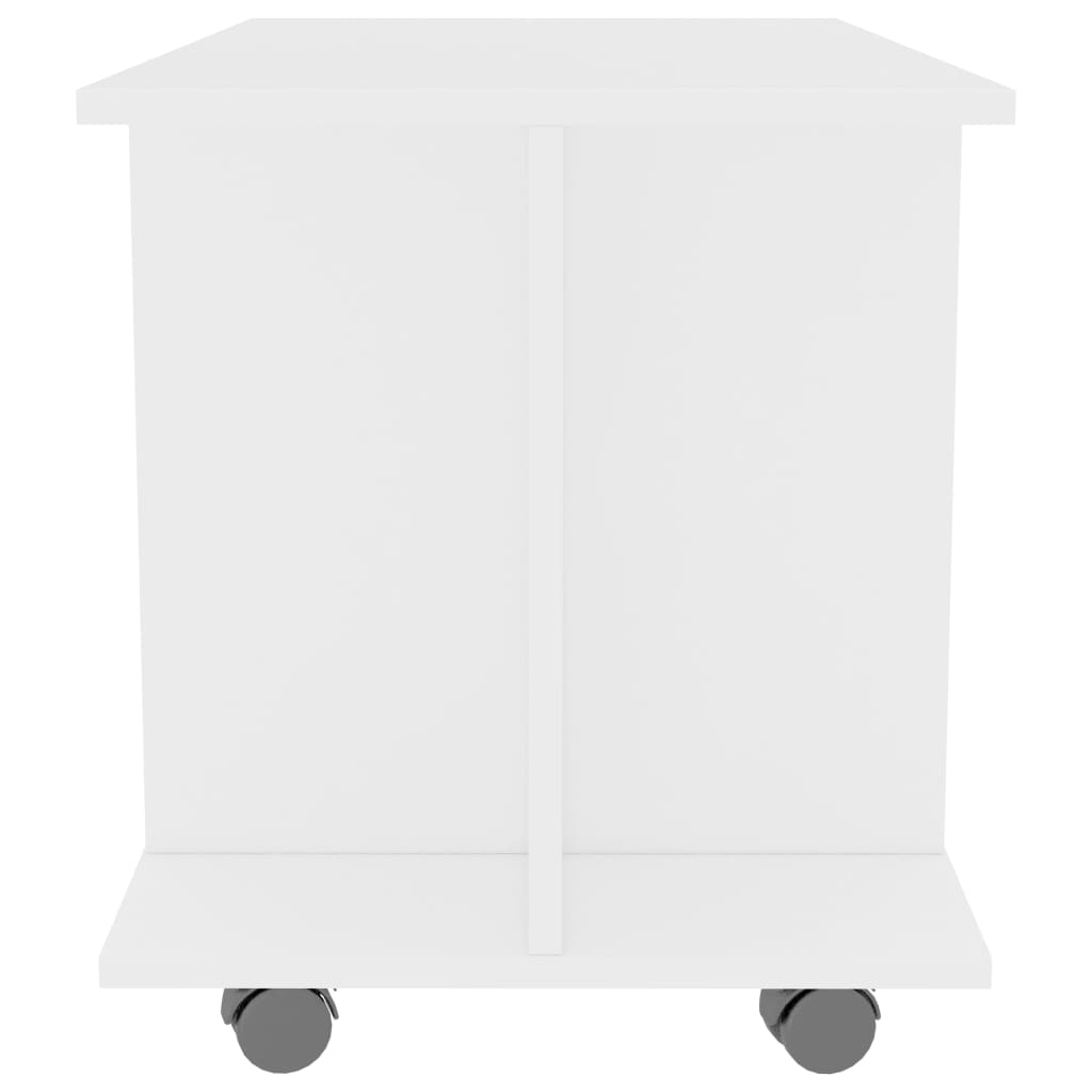 Meuble TV avec roulettes Blanc 80 x 40 x 40 cm Aggloméré