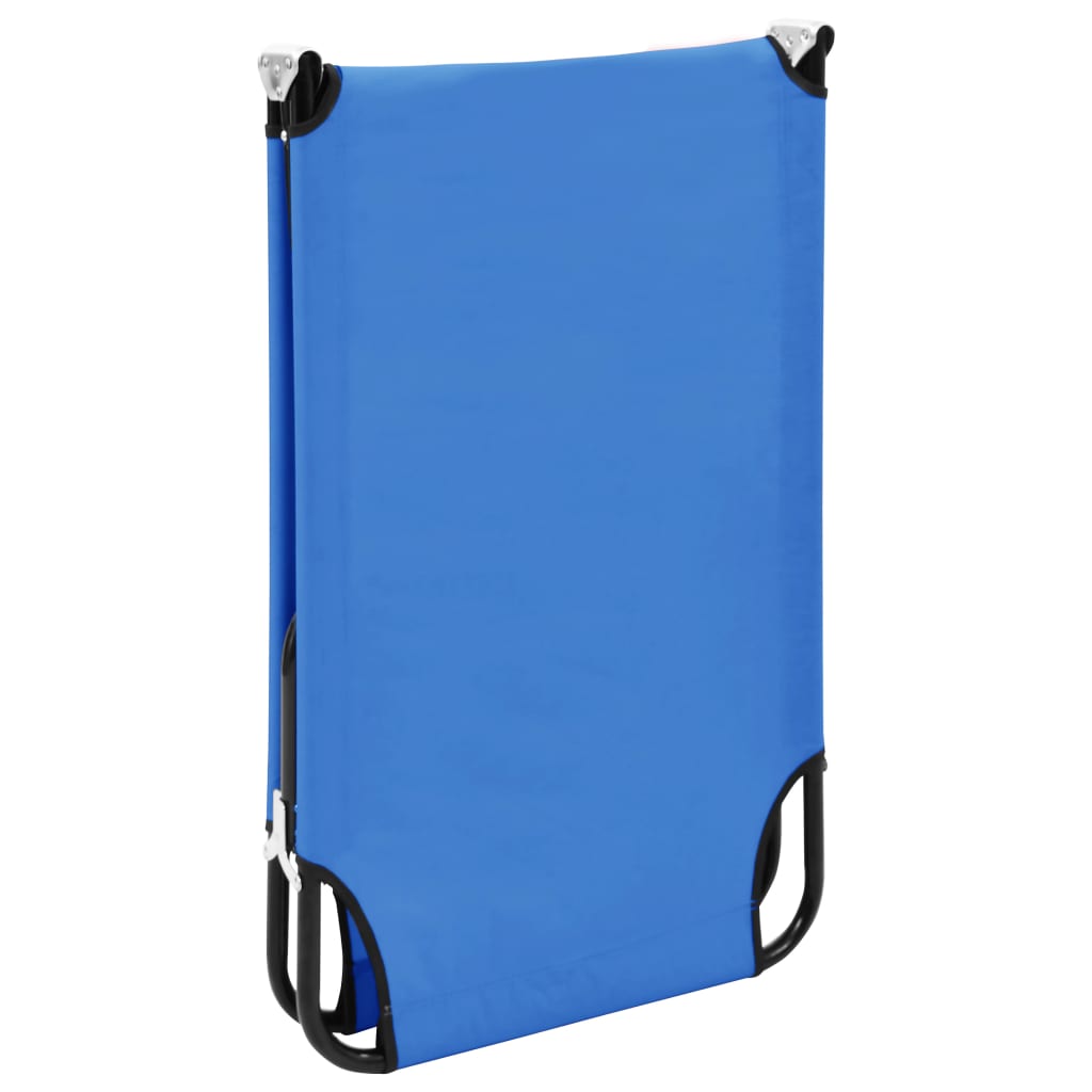 Chaise longue pliable Bleu Acier