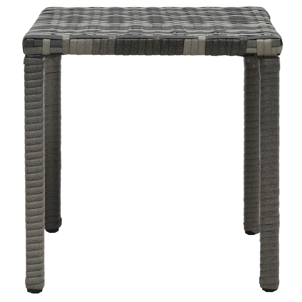 Chaises longues avec table Résine tressée Anthracite