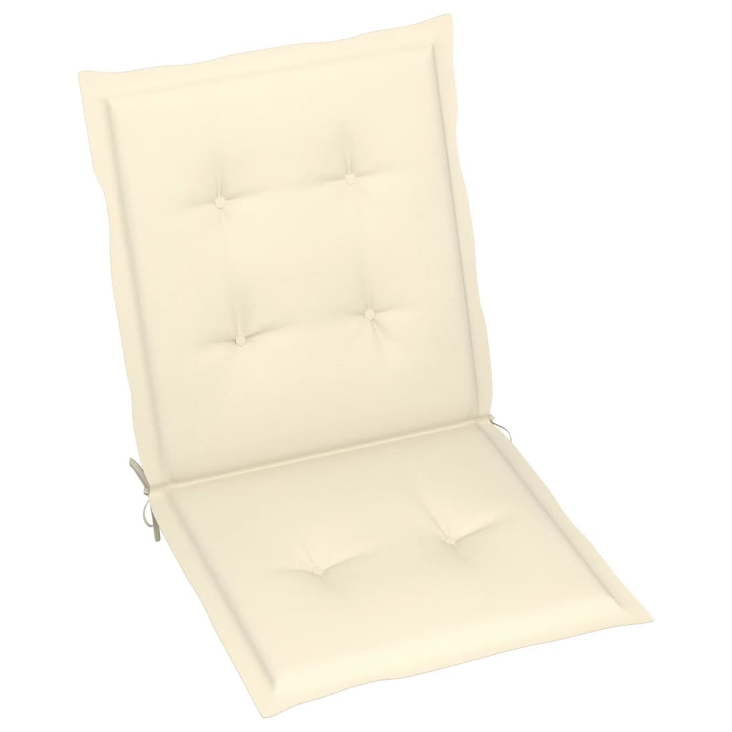 Coussins de chaise de jardin 4 pcs Crème 100 x 50 x 3 cm
