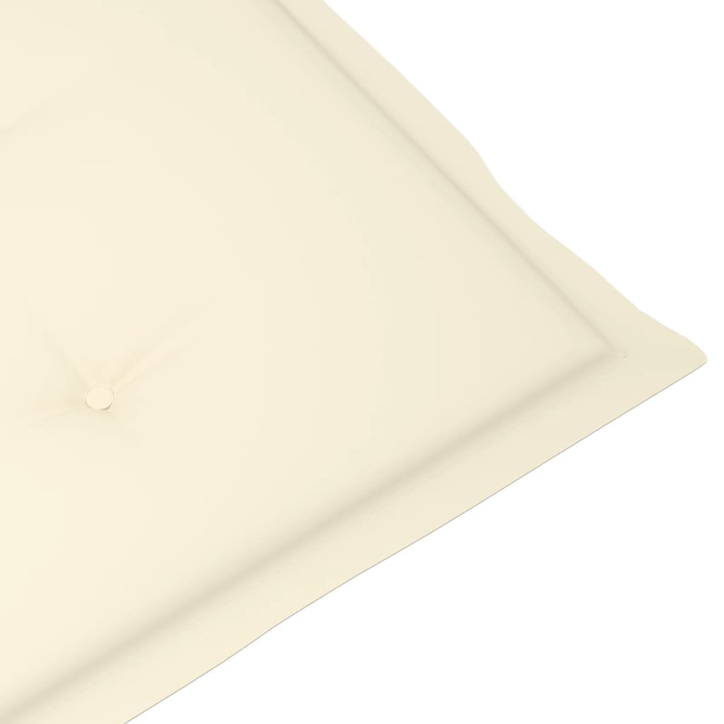 Coussins de chaise de jardin 4 pcs Crème 100 x 50 x 3 cm