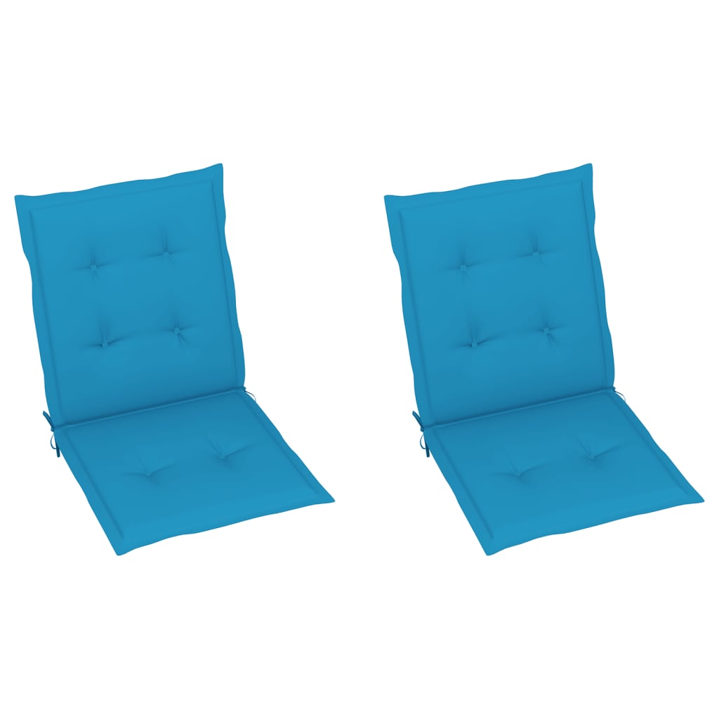 Coussins de chaise de jardin 2 pcs Bleu 100 x 50 x 3 cm