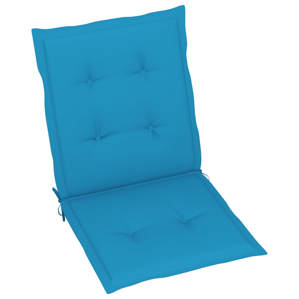 Coussins de chaise de jardin 2 pcs Bleu 100 x 50 x 3 cm