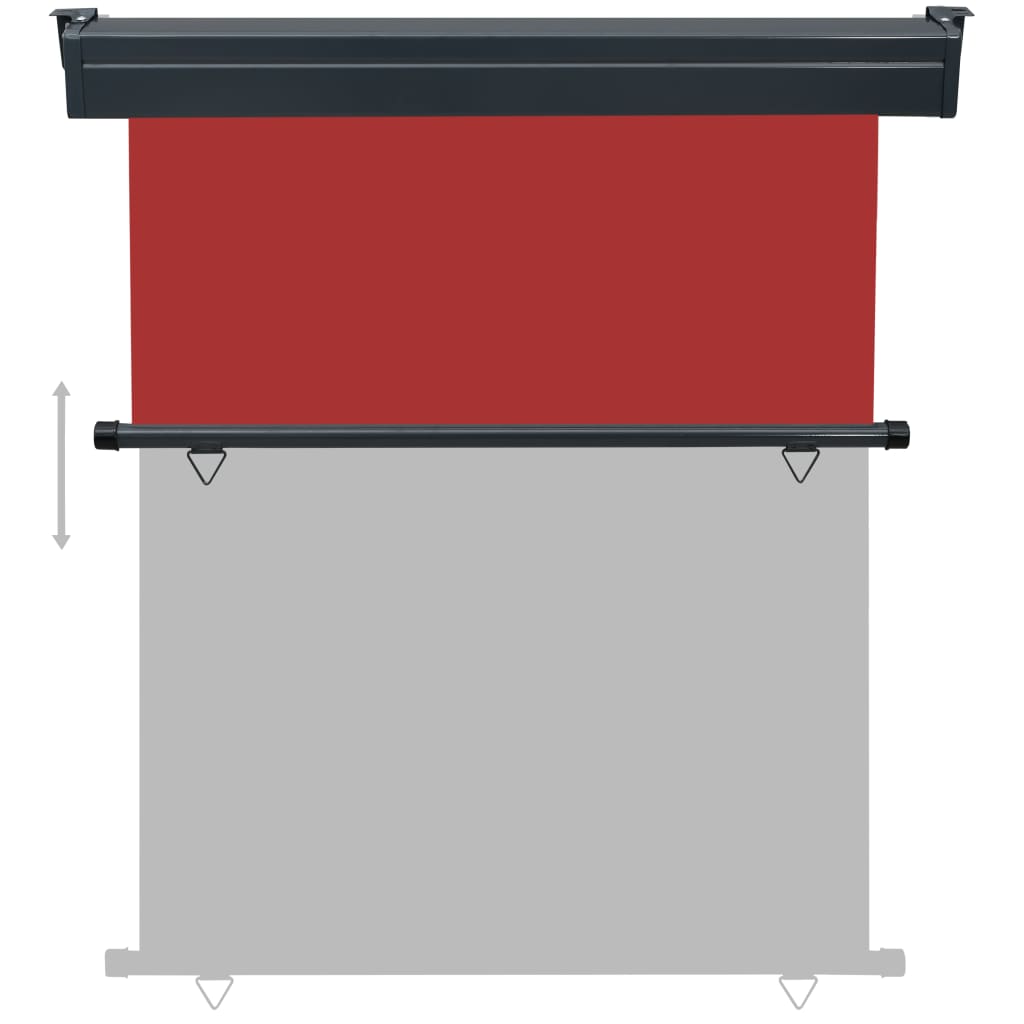 Auvent latéral de balcon 140x250 cm Rouge