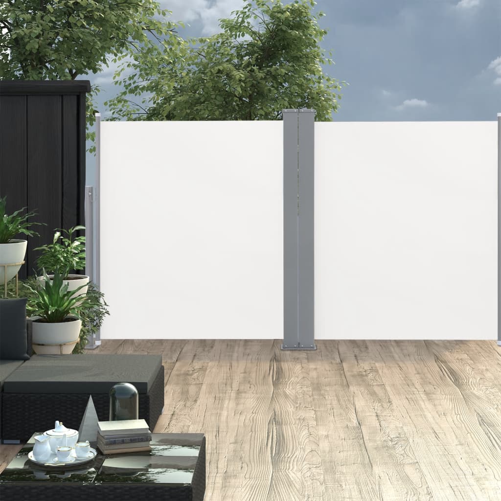 Auvent latéral rétractable Crème 140 x 600 cm