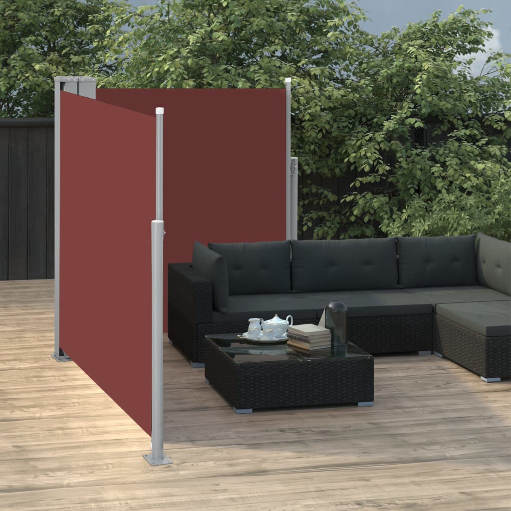 Auvent latéral rétractable 170 x 600 cm Marron