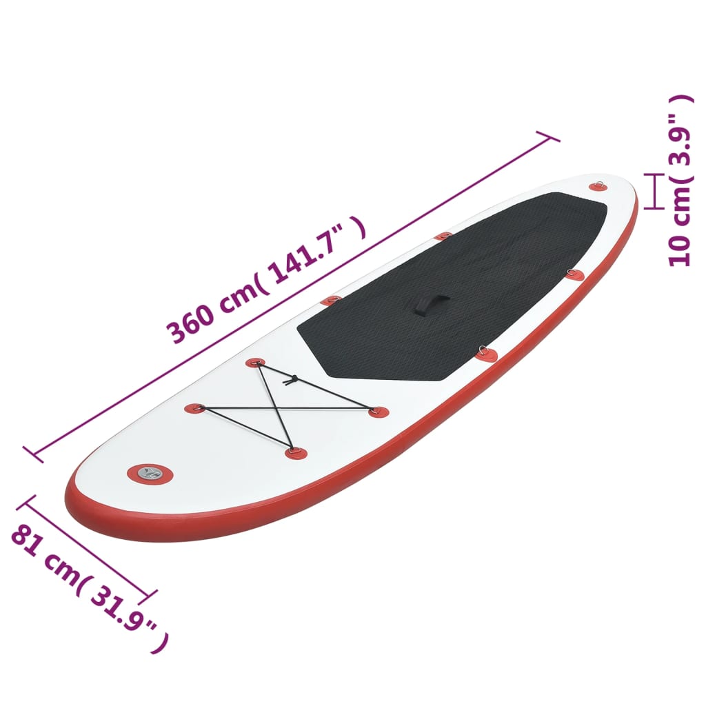Stand Up Paddle Planche à rame Rouge et blanc